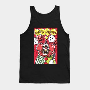 Creepy Halloween Killer Clown Tank Top